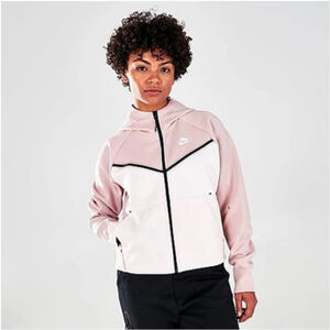 Nike Tech Fleece Full Zip Hoodie Womens 2X Pink White Colorblock